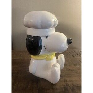 Vintage Rare 1958-1966 Chef Snoopy Cookie Jar 11" Japan